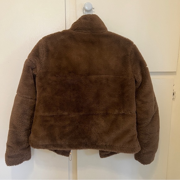 brown faux fur jacket - Picture 2 of 4